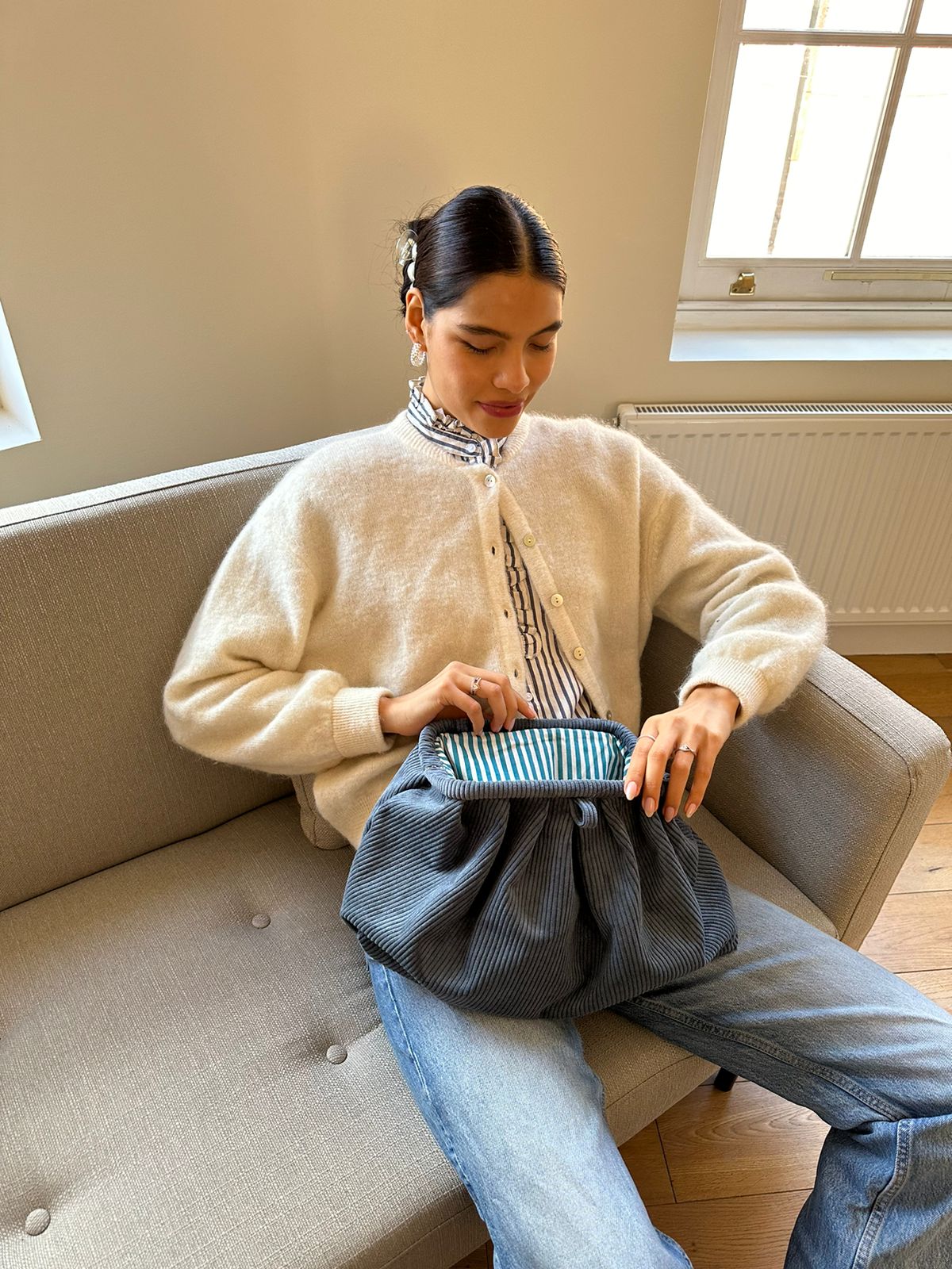 Lecce Clutch - Soft Denim Blue