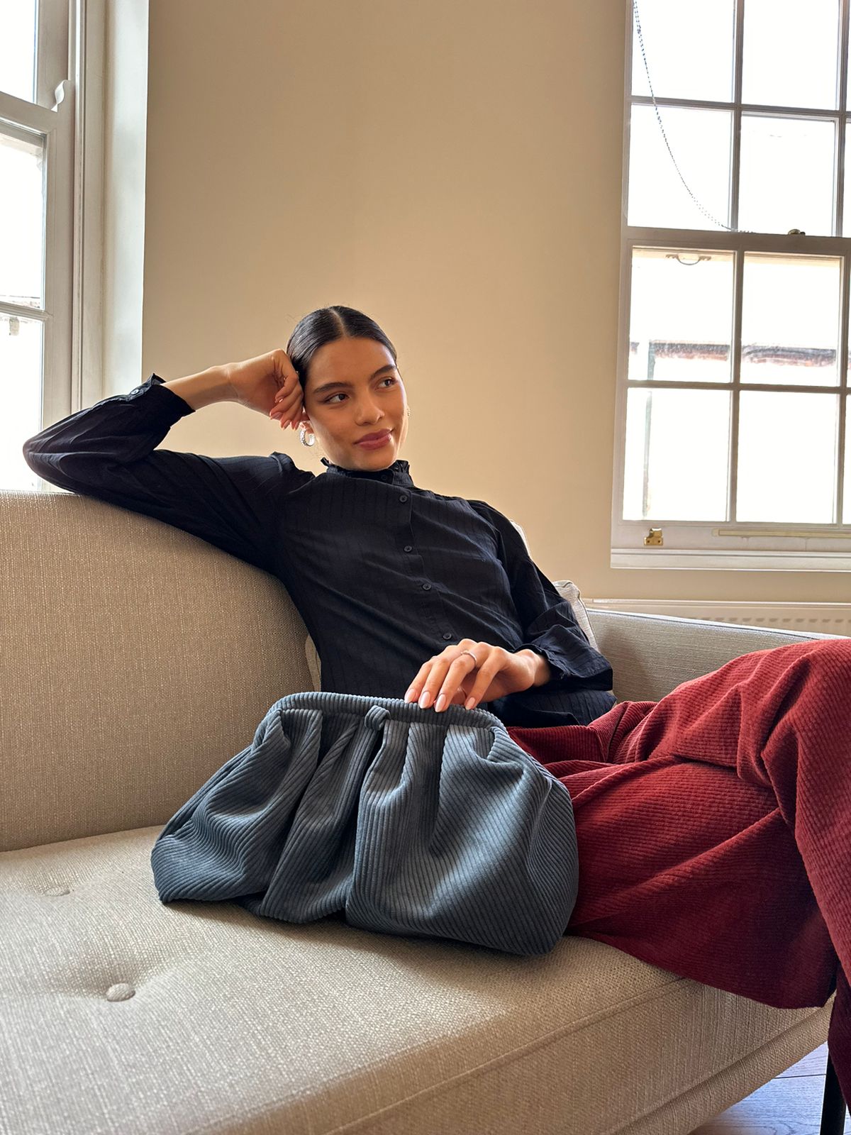 Lecce Clutch - Soft Denim Blue