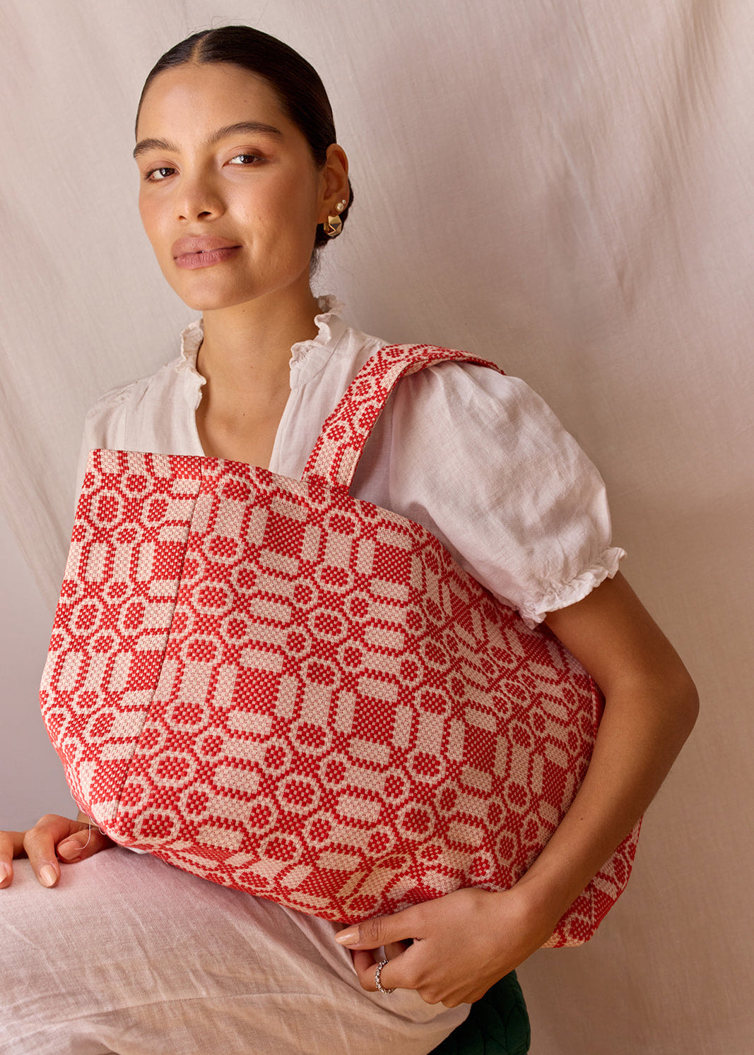 Fiore Tote - Cherry Red