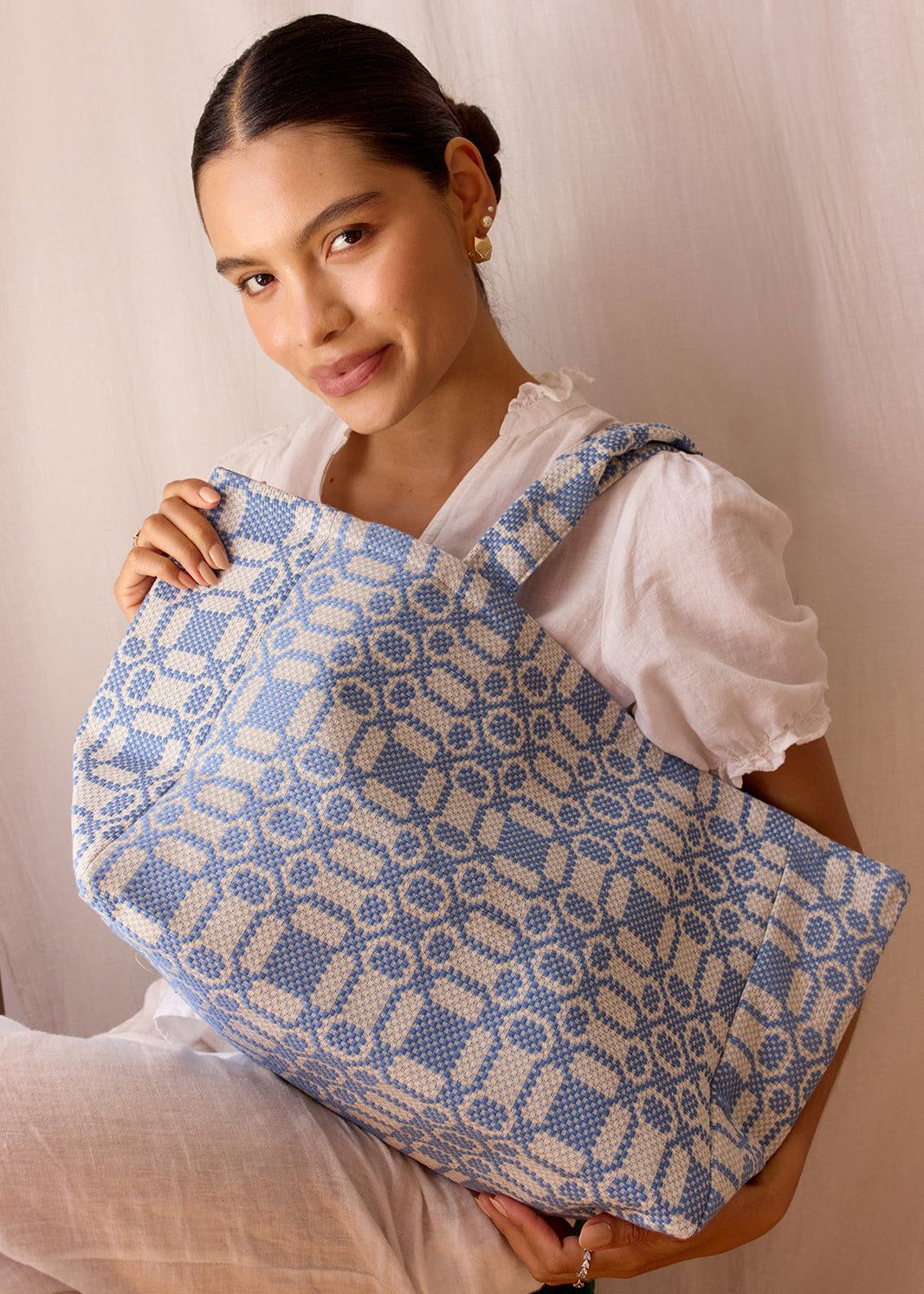 Fiore Tote - Azzurro Blue