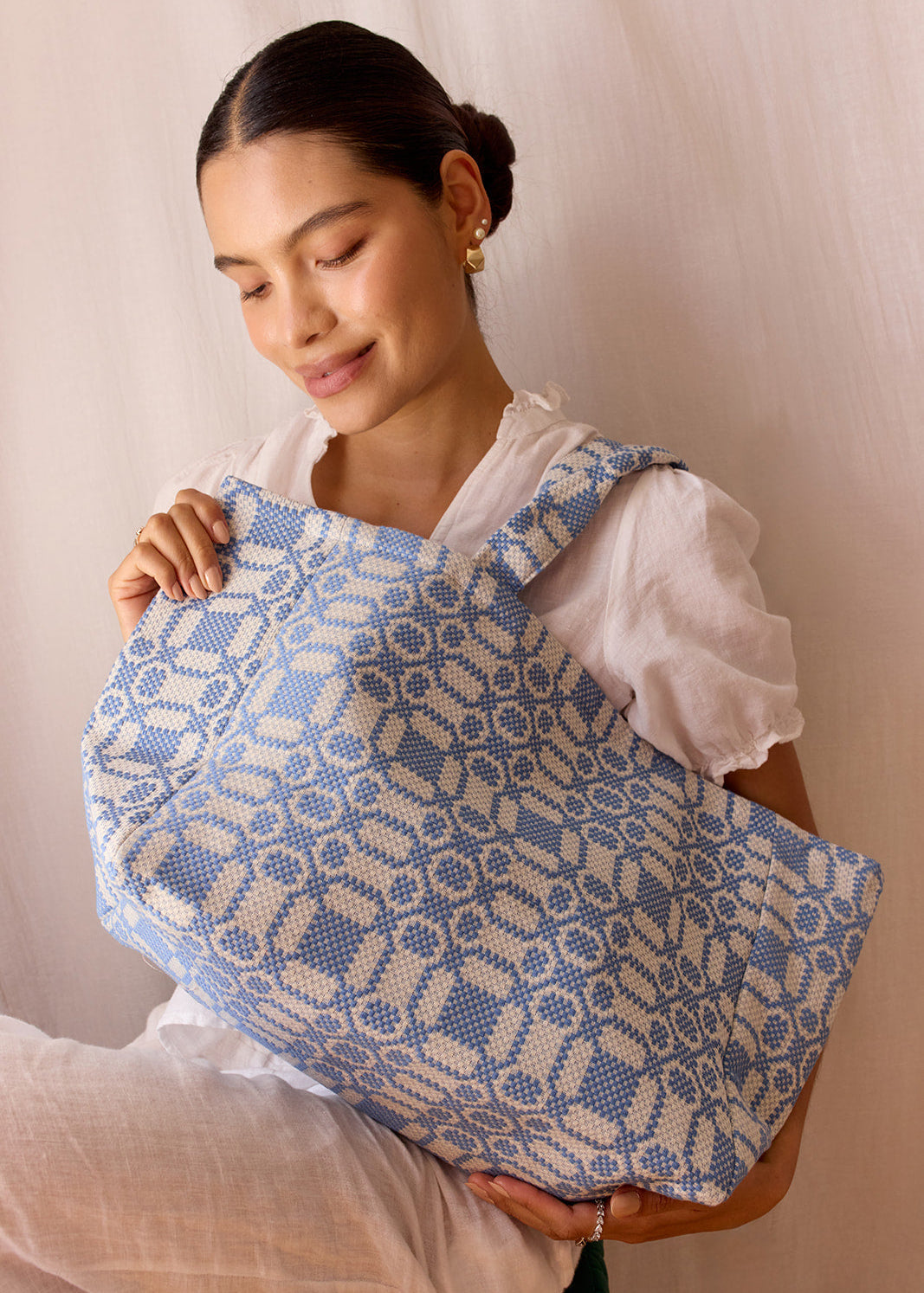 Fiore Tote - Azzurro Blue