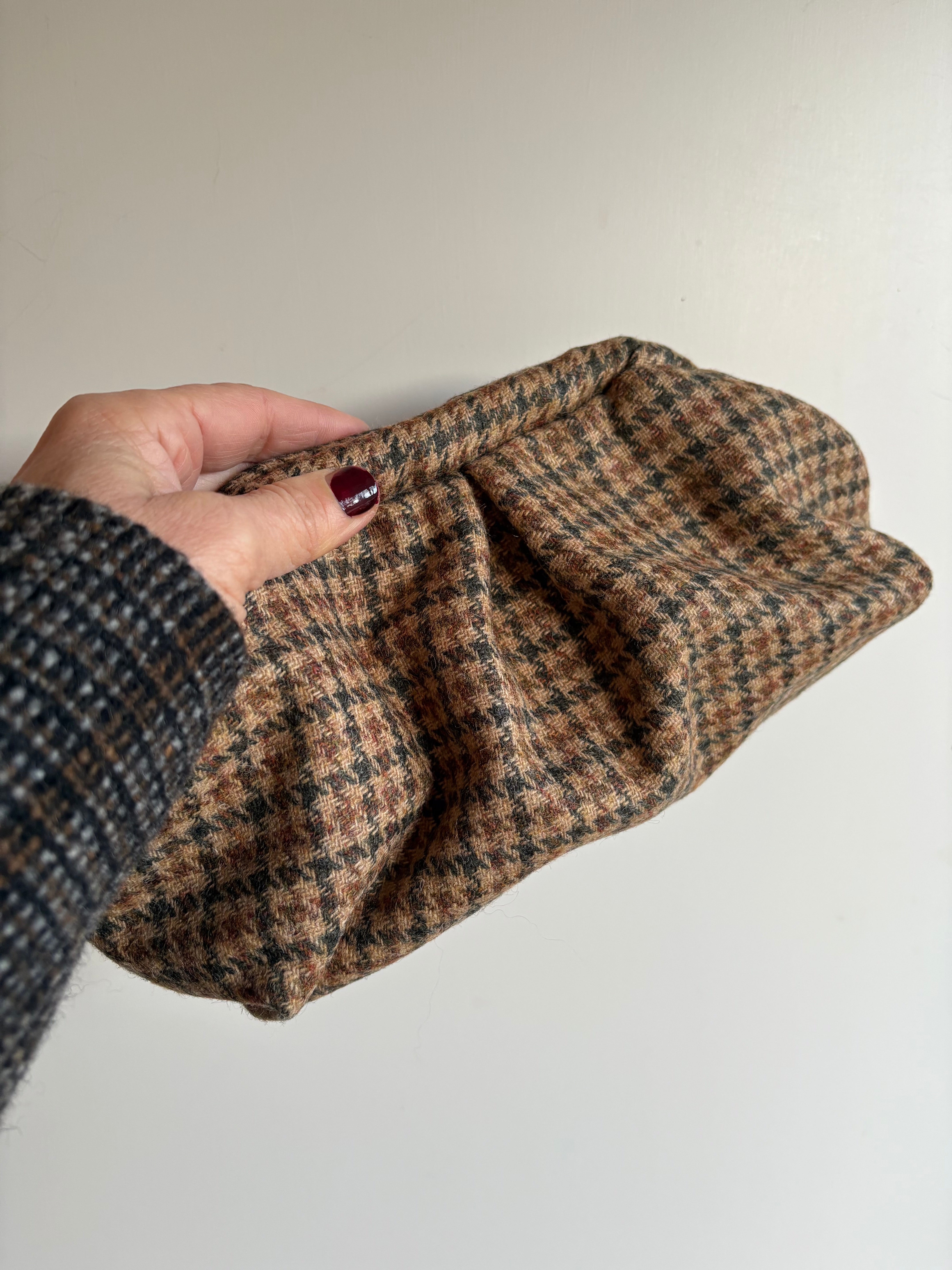 Minuta - pied de poule mini clutch