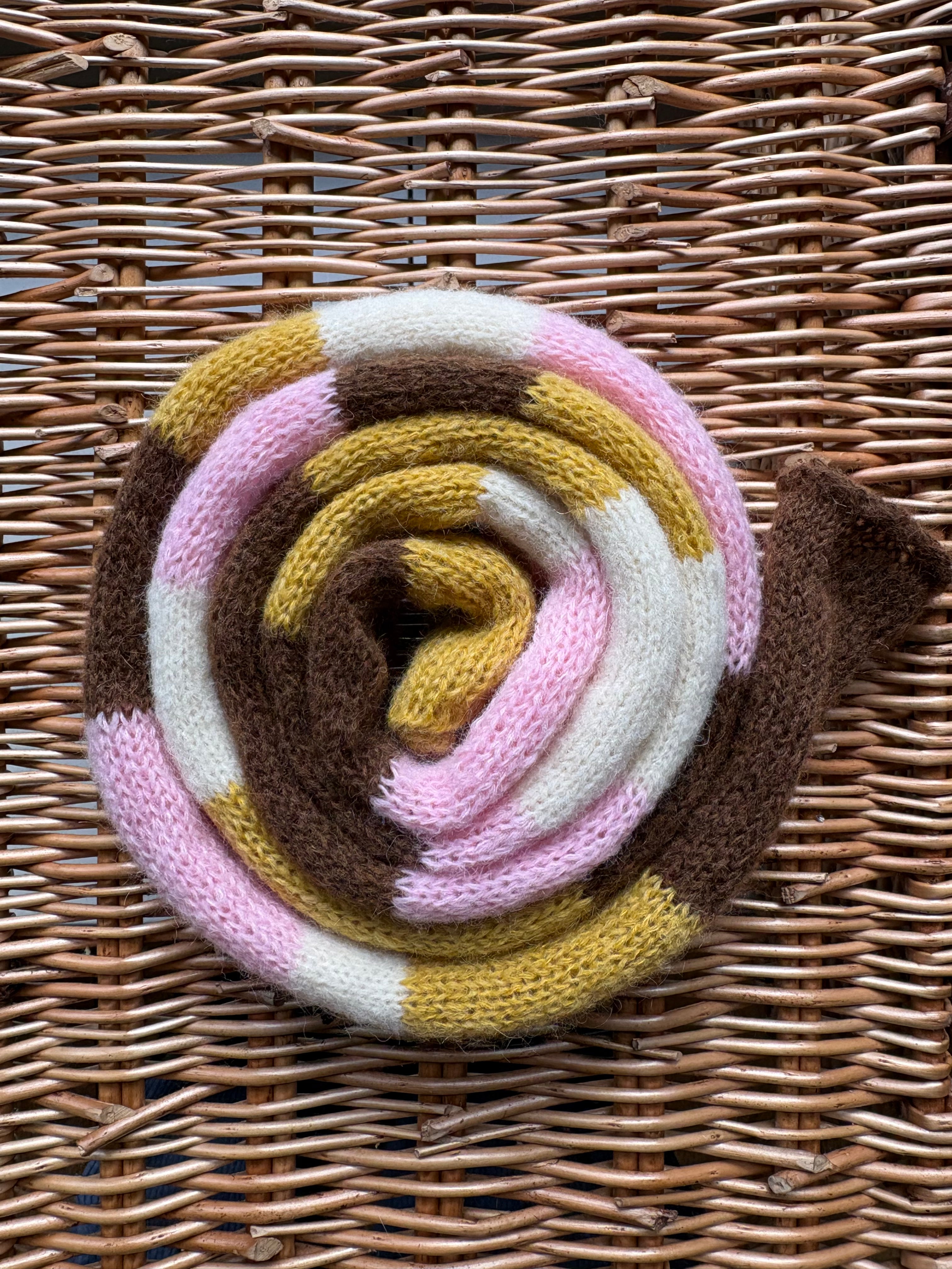 Collane stripy scarf - yellow/brown