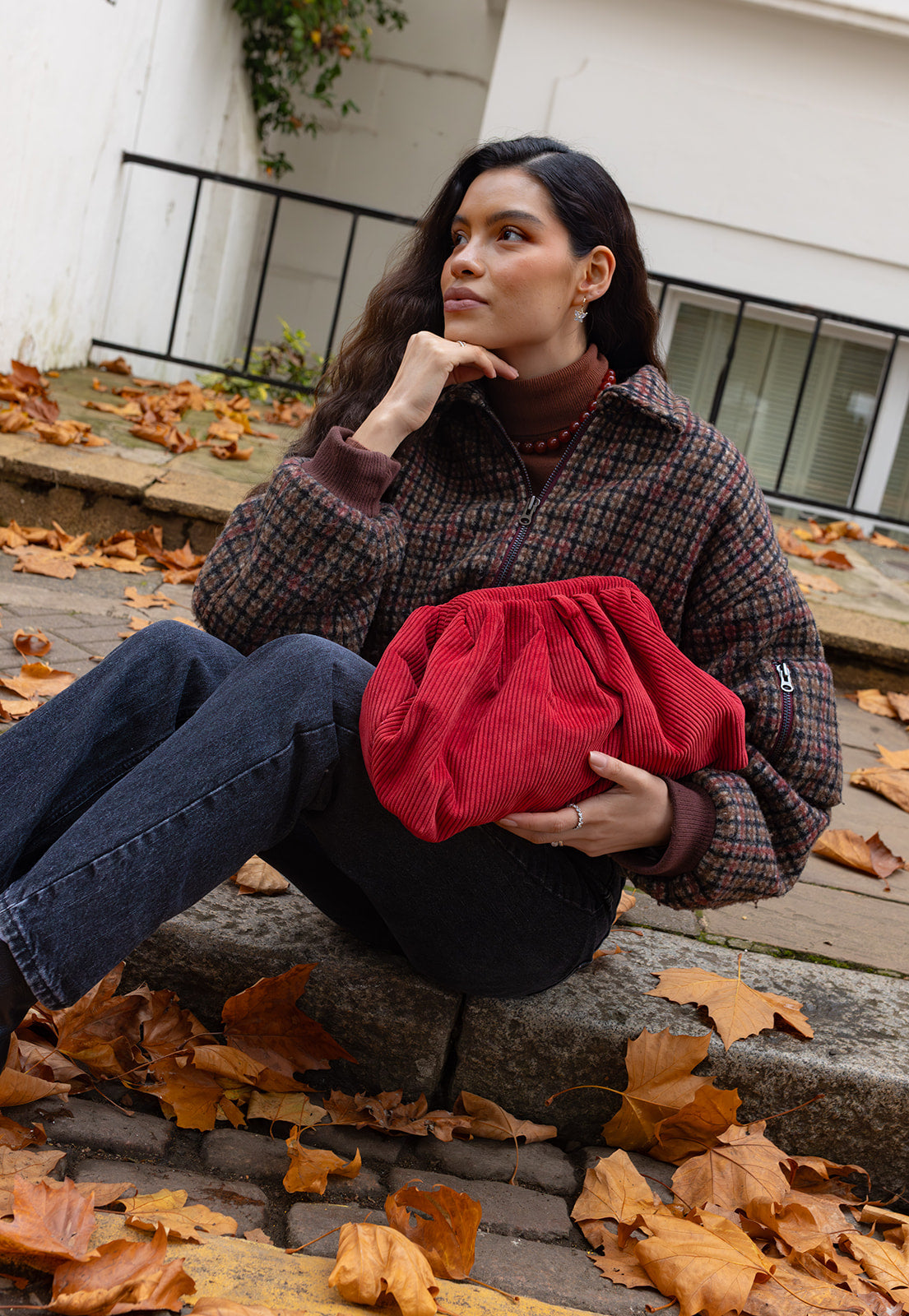 Lecce Clutch - Ruby Red