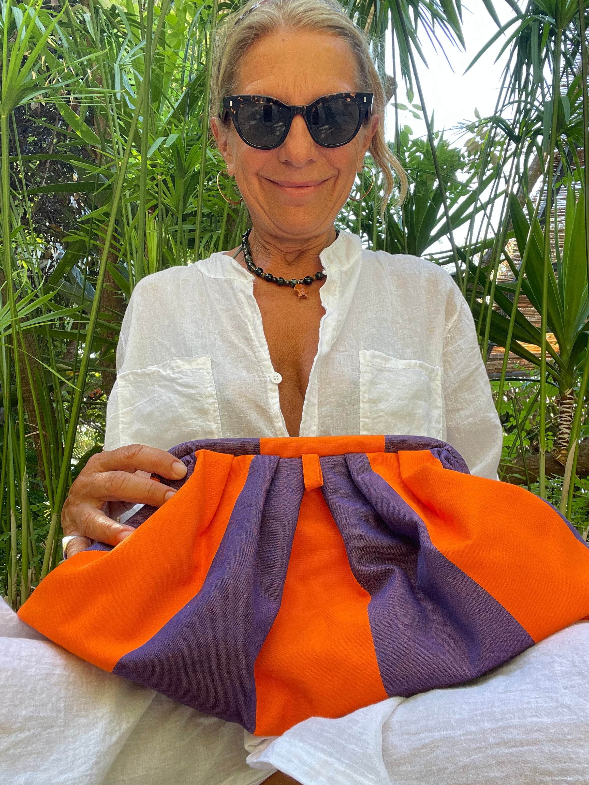 Riga Clutch - Purple/Orange