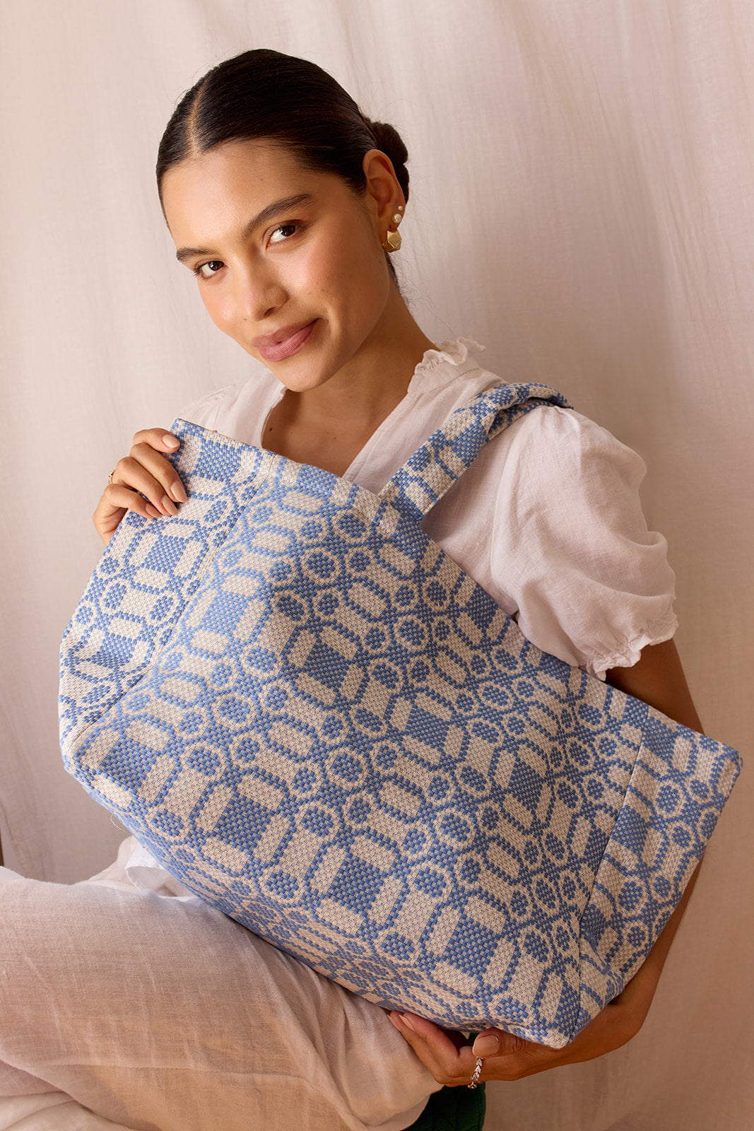Fiore Tote - Azzurro Blue