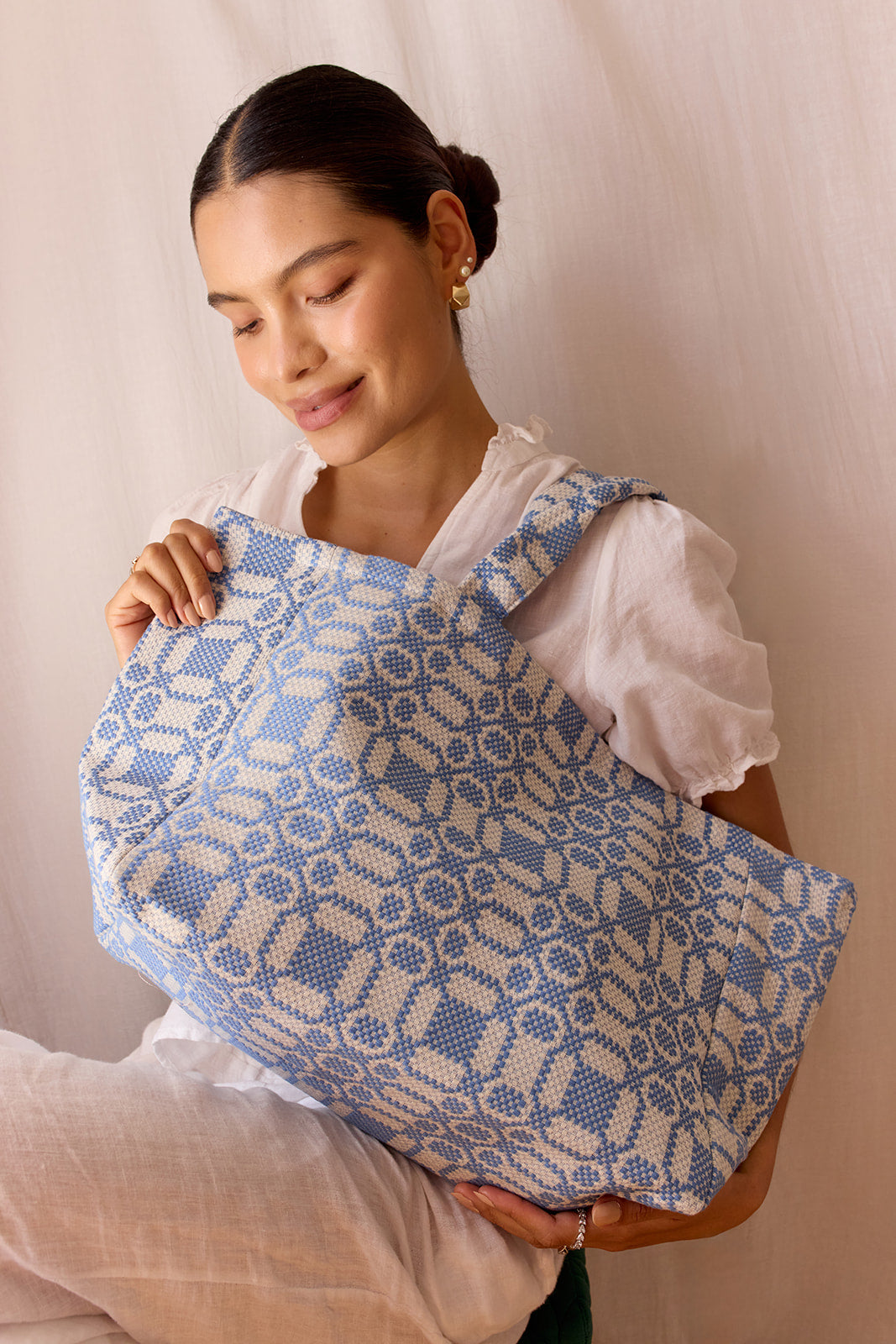 Fiore Tote - Azzurro Blue