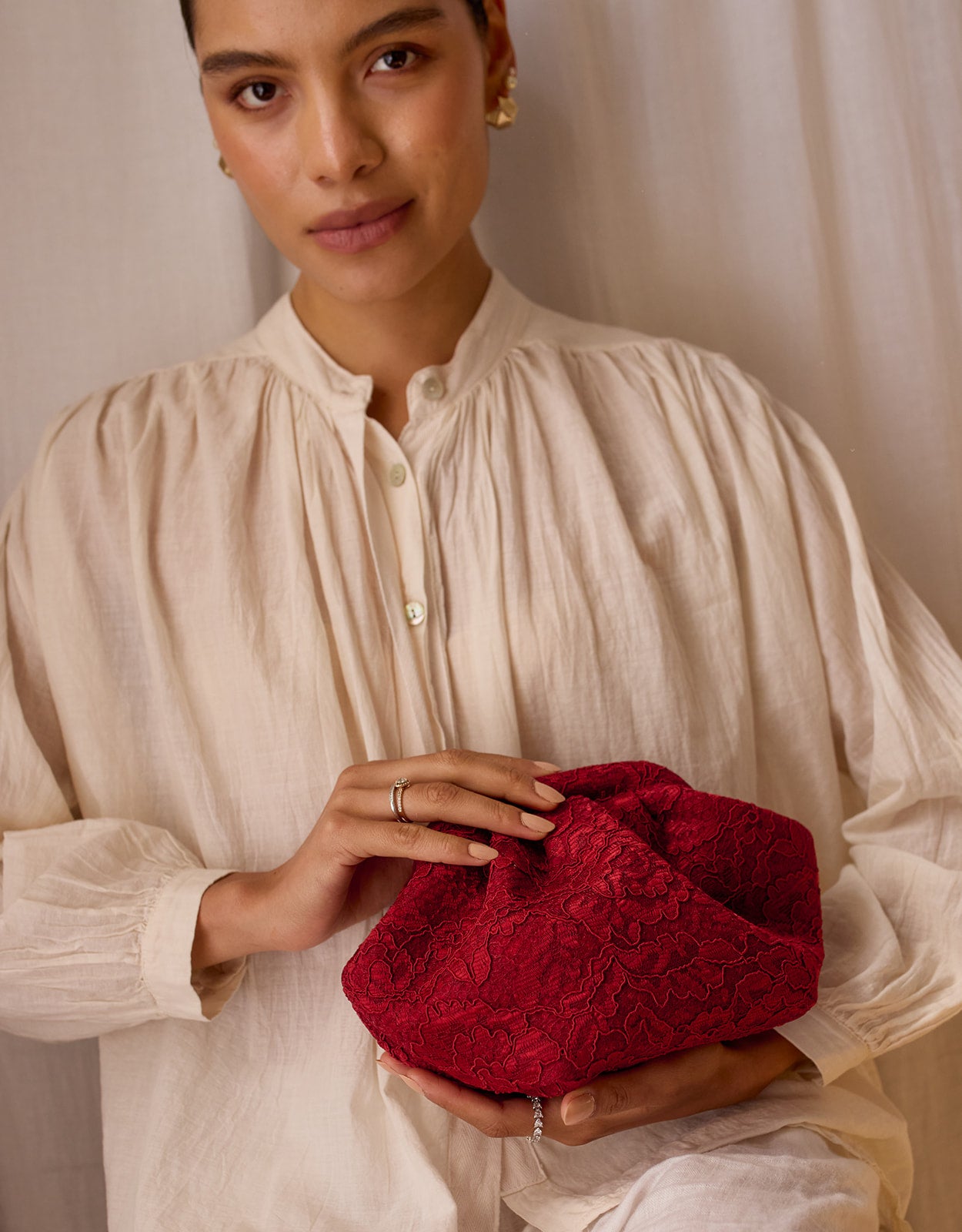 La Piccolina Clutch - Red Lace