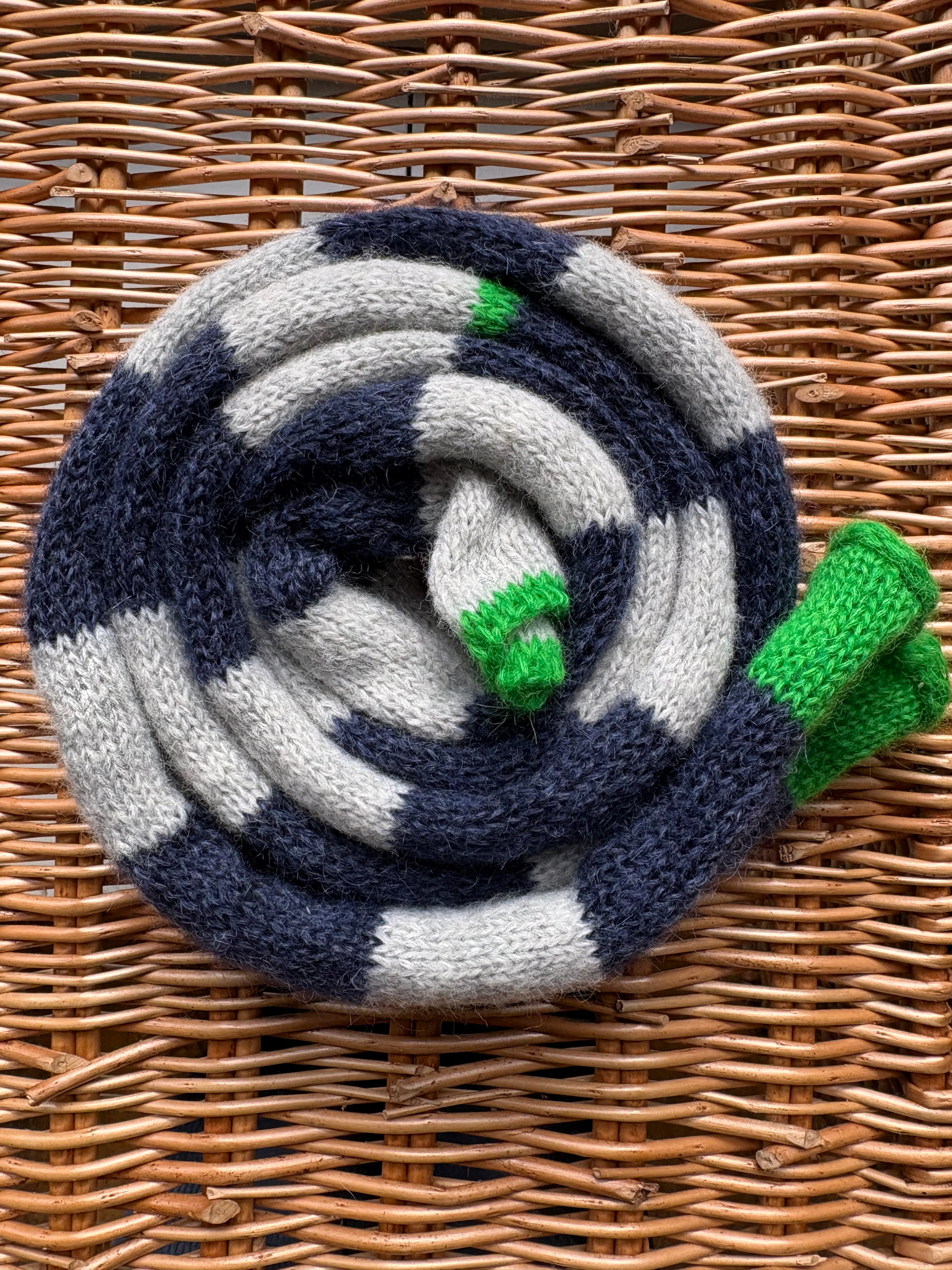 Collane stripy scarf - navy/grey