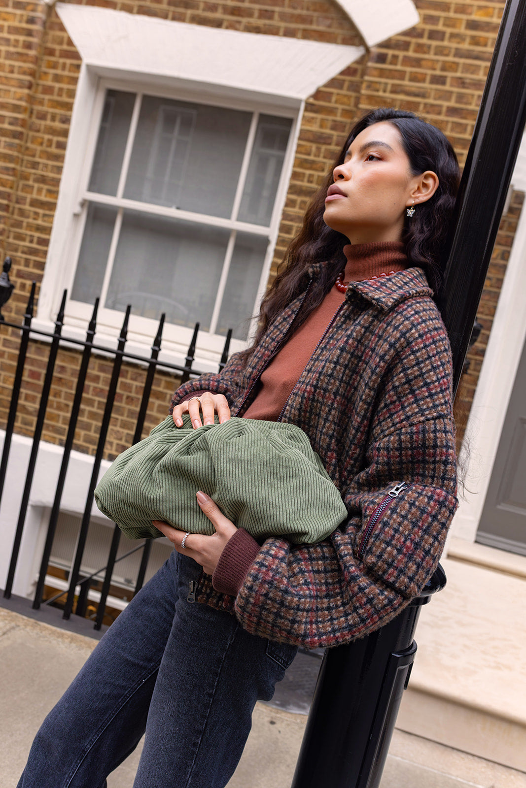 Lecce Clutch - Khaki Green